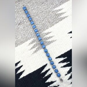 Carolyn Pollack Southwest Sterling Silver Sodalite Reversible Bracelet 7.5"